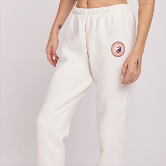 Spiritual Gangster Offwhite Sweatpants with Yin Yang - Picture 1 of 4